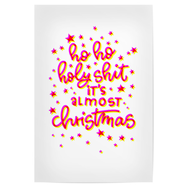Poster "Almost Christmas" artboxONE - Typografie,Weihnachten