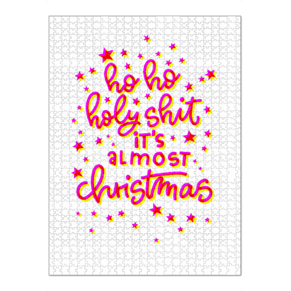 Puzzle Ravensburger "Almost Christmas" artboxONE - Typografie,Weihnachten
