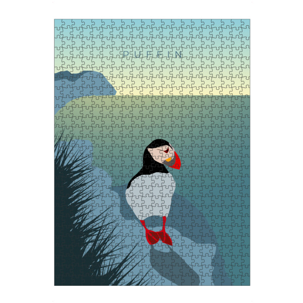 Puzzle Ravensburger "Puffin an Islands Küste" artboxONE - Natur,Reise,Reise / Strand und Meer