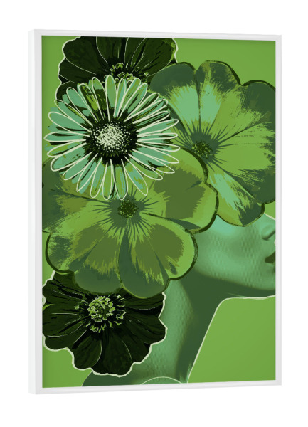 Poster mit weißem Rahmen "Blumensaison von TAS-Green" artboxONE - Natur,Floral,Abstrakt