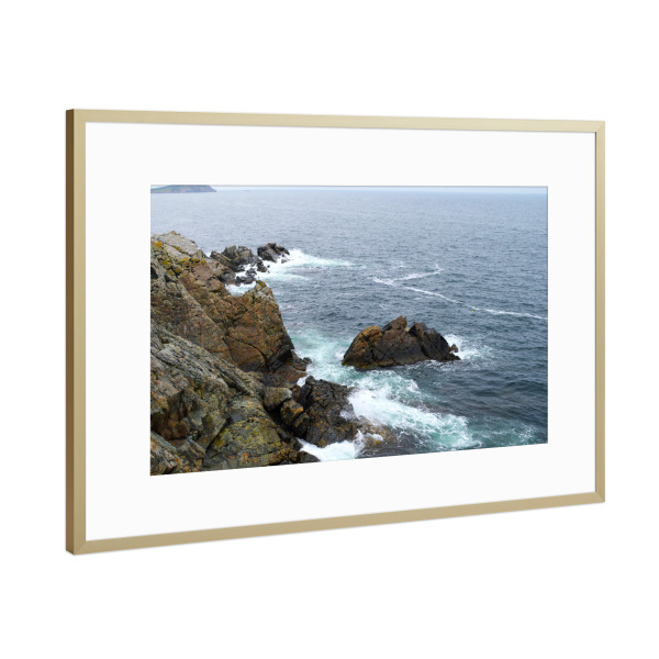 Poster mit Rahmen Gold "Wild Coast at Cape Breton Island" artboxONE - Natur,Reise,Reise / Strand und Meer,Reise / Länder