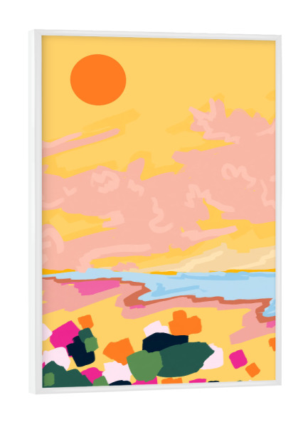 Poster mit weißem Rahmen "Umarmung der Sonne" artboxONE - Natur,Abstrakt