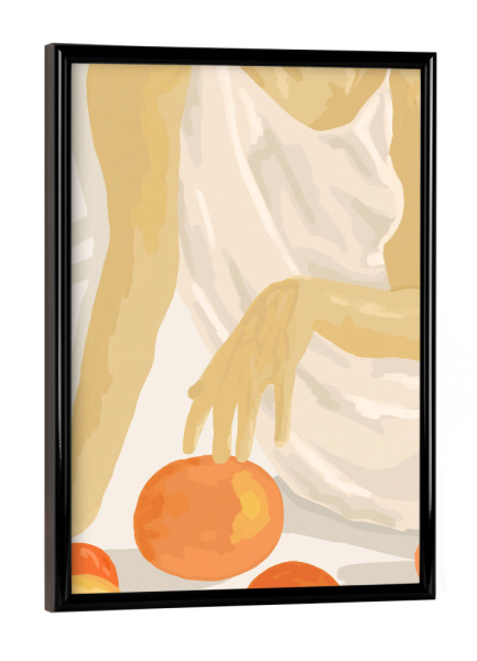 Poster mit schwarzem Rahmen "Tangerine Grace" artboxONE - Abstrakt,Menschen