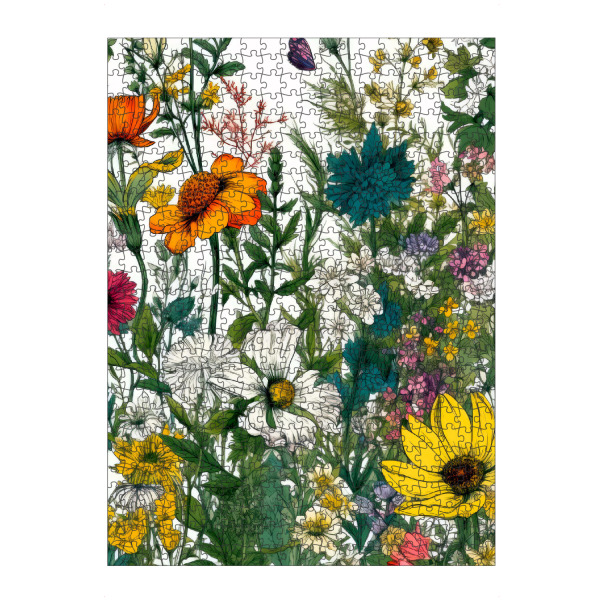 artboxONE Puzzle "Wiese voller Blumen AD" artboxONE - Natur,Floral - Wiese,Natur,Blumen,Blumen,Botanische,Blätter,Blatt,Blumen,Kräuter