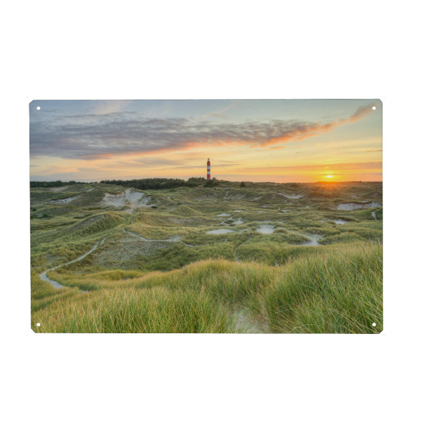 Holzbild "Blick über die Dünen auf Amrum" artboxONE - Natur,Reise / Strand und Meer,Reise / Länder