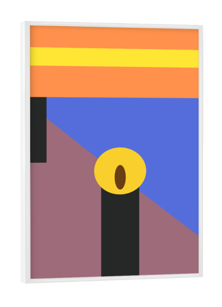 Poster mit weißem Rahmen "The geometric scream" artboxONE - Abstrakt,Geometrie