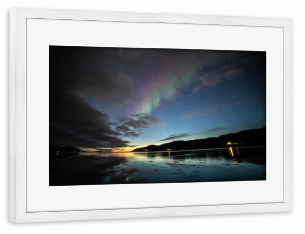 Poster mit Rahmen weiß "Magic Night" artboxONE - Natur,Galaxy