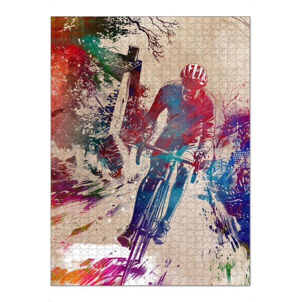 Puzzle Ravensburger "Fahrradsportkunst O" artboxONE - Sport,Sport / Motivation - Fahrrad,Radfahren,Fahrrad,Biker,Radfahrer,Grafik,Sport