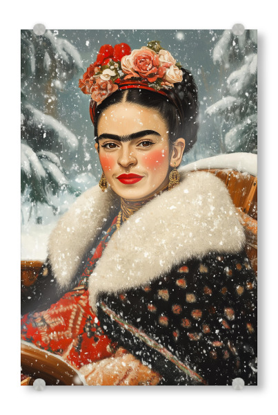 Acrylglasbild "Frida’s Winterzauber" artboxONE - Natur,Menschen,Weihnachten