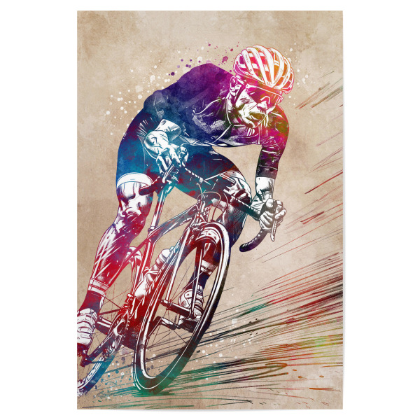 Poster "Radsportkunst AE" artboxONE - Sport,Sport / Sommerspiele - Fahrrad,Radfahren,Fahrrad,Biker,Radfahrer,Grafik,Sport