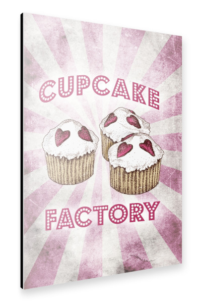 Alu-Dibond "Cupcakes vintage" 30x20 cm artboxONE