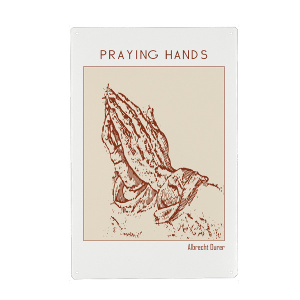 Holzbild "Betende Hände (1508)" artboxONE - Geometrie - Digitale malerei,Illustrativ,Strichzeichnungen,Minimalistisch,Monochromatisch,Menschen