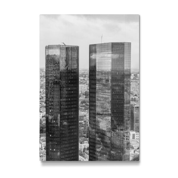 Galerie-Print "Frankfurter Wolkenkratzer B&W" 30x20 cm artboxONE
