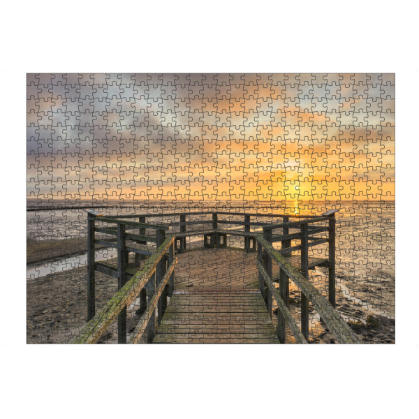 Puzzle Ravensburger "Aussichtsplattform im Wattenmeer" artboxONE - Natur,Reise,Reise / Strand und Meer