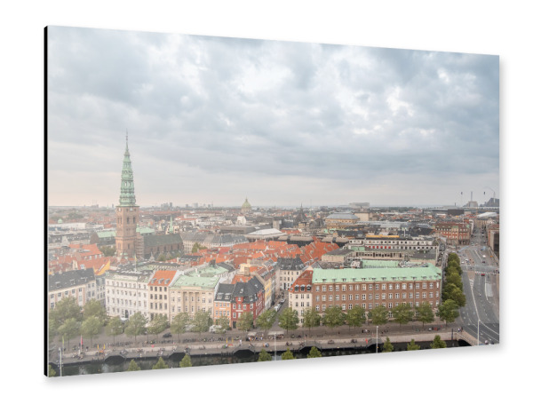 Alu-Dibond "Kopenhagen Stadtansicht" 30x20 cm artboxONE