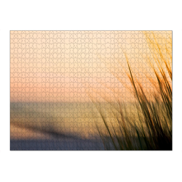 Puzzle Ravensburger "Dünengras" artboxONE - Natur,Reise / Strand und Meer - Meer,Ostsee,Küste,Düne,Gras,Abendlicht - Bild meer