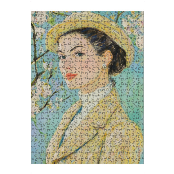 Puzzle Ravensburger "Frau in gelber Jacke" artboxONE - Natur,Floral,Abstrakt,Fashion - Jacke,Frau in jacke,Mädchen,Mode,Frauenporträt,Porträt