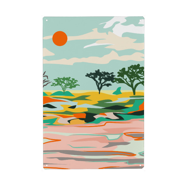 Metall Poster "Echos der Sahara" artboxONE - Natur