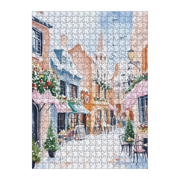 artboxONE Puzzle "Weihnachtsdorf-Aquarell" artboxONE - Architektur,Weihnachten,Festivals