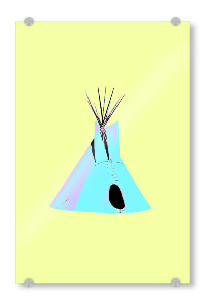 Acrylglasbild "Teepee Pop Art" artboxONE - Reise,Für Kinder,Reise / Länder