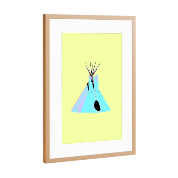 Poster mit Rahmen Kupfer "Teepee Pop Art" artboxONE - Reise,Für Kinder,Reise / Länder