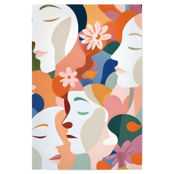 Poster "Mit Blick auf die Blumen" artboxONE - Abstrakt