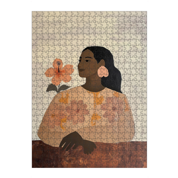 artboxONE Puzzle "Wahine mit Hibiskus" artboxONE - Menschen