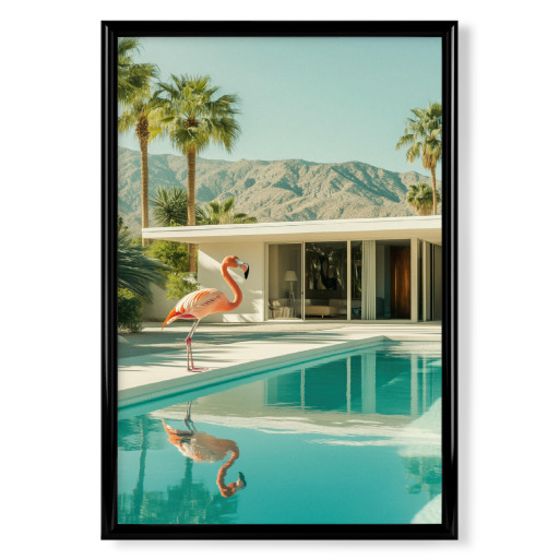 Flamingo am Pool Art