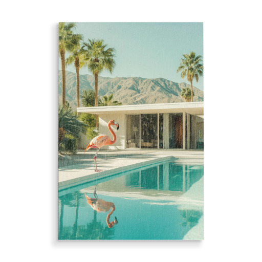 Flamingo am Pool Art