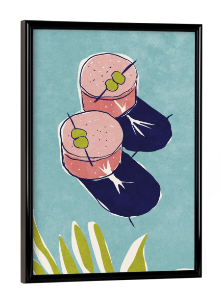 Poster mit schwarzem Rahmen "Two Drinks" artboxONE - Essen & Trinken,Essen & Trinken / Alkohol