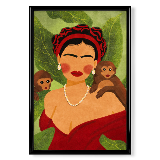 Frida with monkeys