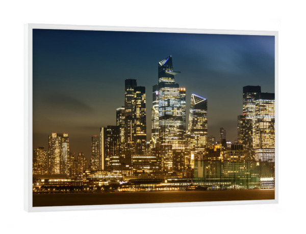 Poster mit weißem Rahmen "NYC Skyline mit Hudson Yards" artboxONE - Städte / New York,Reise,Architektur
