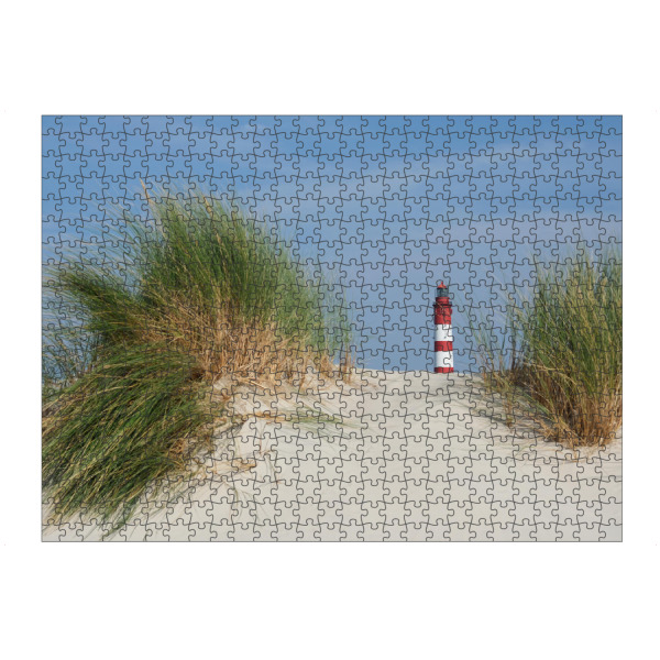 Puzzle Ravensburger "Leuchtturm Insel Amrum" artboxONE - Natur,Reise,Architektur - Leuchtturm,Insel amrum,Strand - Bild leuchtturm
