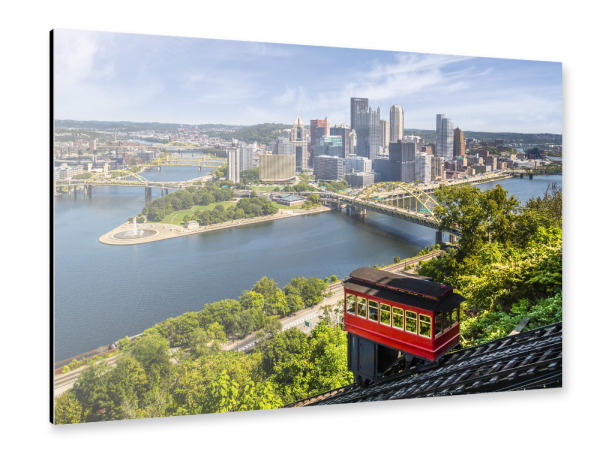 Alu-Dibond "Pittsburgh mit Duquesne Incline" 30x20 cm artboxONE