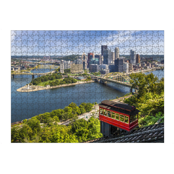 Puzzle Ravensburger "Pittsburgh mit Duquesne Incline" artboxONE - Städte,Reise,Architektur,Städte / Weitere