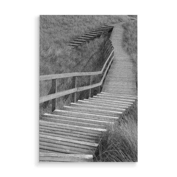 Holzbild "Holztreppe in den Dünen" artboxONE - Natur,Reise,Architektur - Insel amrum,Amrum,Nordseeküste,Dünen