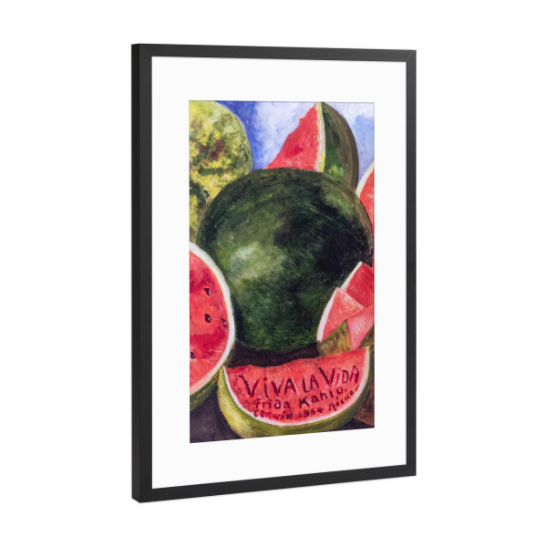 Poster mit Rahmen Schwarz (Metallic) "Wassermelonen Viva la Vida" artboxONE - Natur,Reise / Länder,Essen & Trinken / Obst & Gemüse