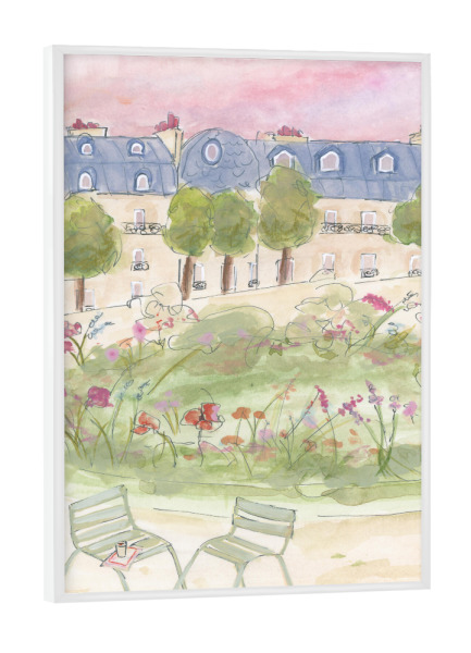 Poster mit weißem Rahmen "Pariser Garten" artboxONE - Reise,Floral,Architektur,Städte / Paris,Für Mama