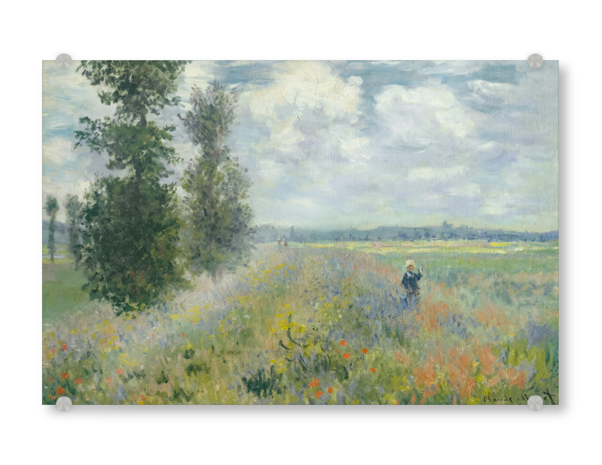 Acrylglasbild "Poppy Fields near Argenteuil" artboxONE - Natur,Reise,Für Mama,Für Papa