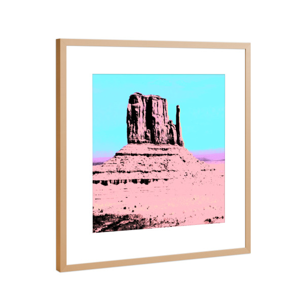 Poster mit Rahmen Kupfer "Monument Valley Triptychon left" artboxONE - Natur,Reise,Reise / Länder