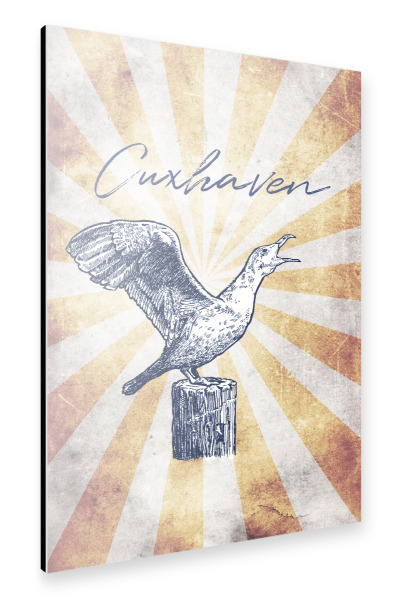Alu-Dibond "Cuxhaven vintage" 30x20 cm artboxONE