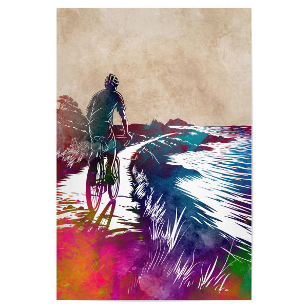 Poster 30x20 cm "Fahrradsportkunst P" artboxONE - Sport,Sport / Motivation - Fahrrad,Radfahren,Fahrrad,Biker,Radfahrer,Grafik,Sport