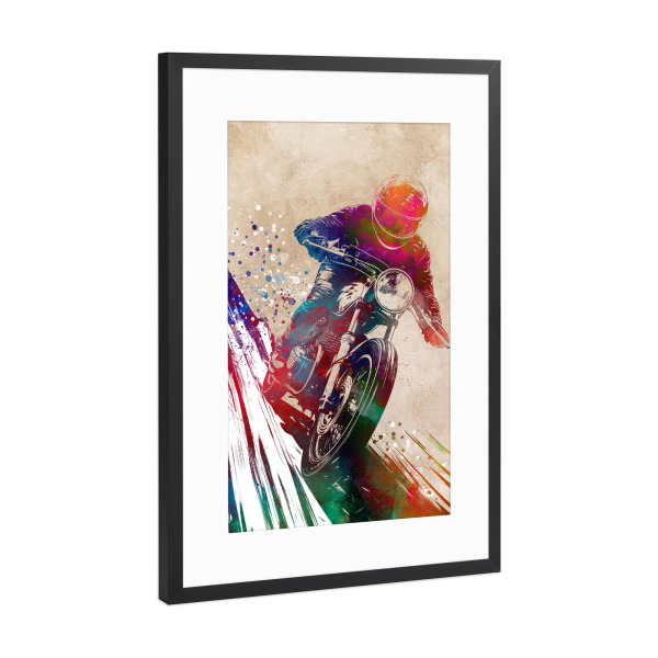 Poster mit Rahmen Schwarz (Metallic) "Motorsport-Sportkunst L" artboxONE - Sport / Motorsport,Sport - Motor,Motorsport,Rennsport,Sport,Grafik