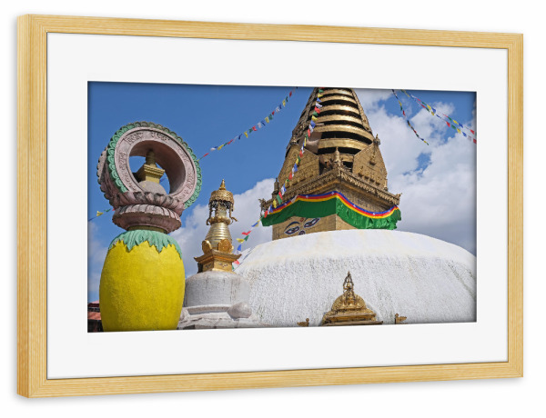 Poster mit Rahmen kiefer "Nepal" artboxONE - Reise,Architektur,Reise / Länder - Nepal,Kathmandu,Tempel