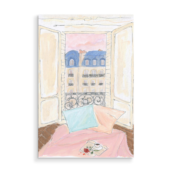 Holzbild "Gemütliche Wohnung" artboxONE - Essen & Trinken,Architektur,Städte / Paris,Liebe,Für Mama