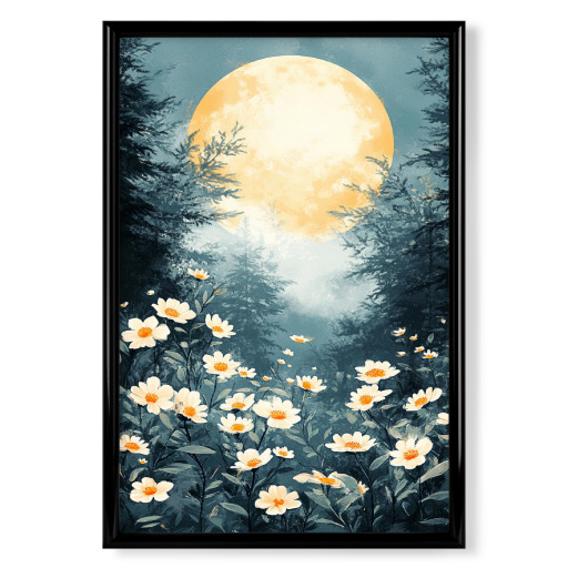 Blumen Wald Nacht Moon (matart)