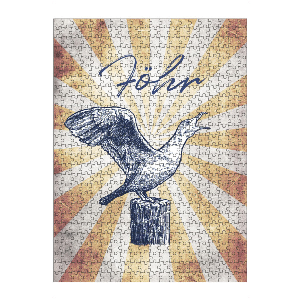 Puzzle Ravensburger "Föhr vintage" artboxONE - Reise,Tiere,Reise / Strand und Meer,Reise / Länder