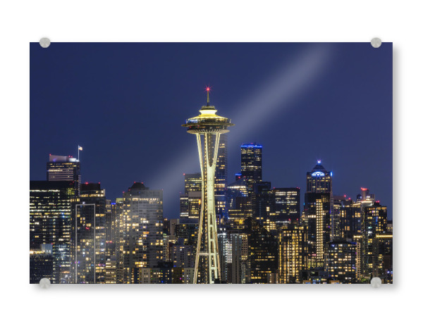 Acrylglasbild "Skyline von Seattle am Abend" artboxONE - Städte,Reise,Architektur,Städte / Weitere