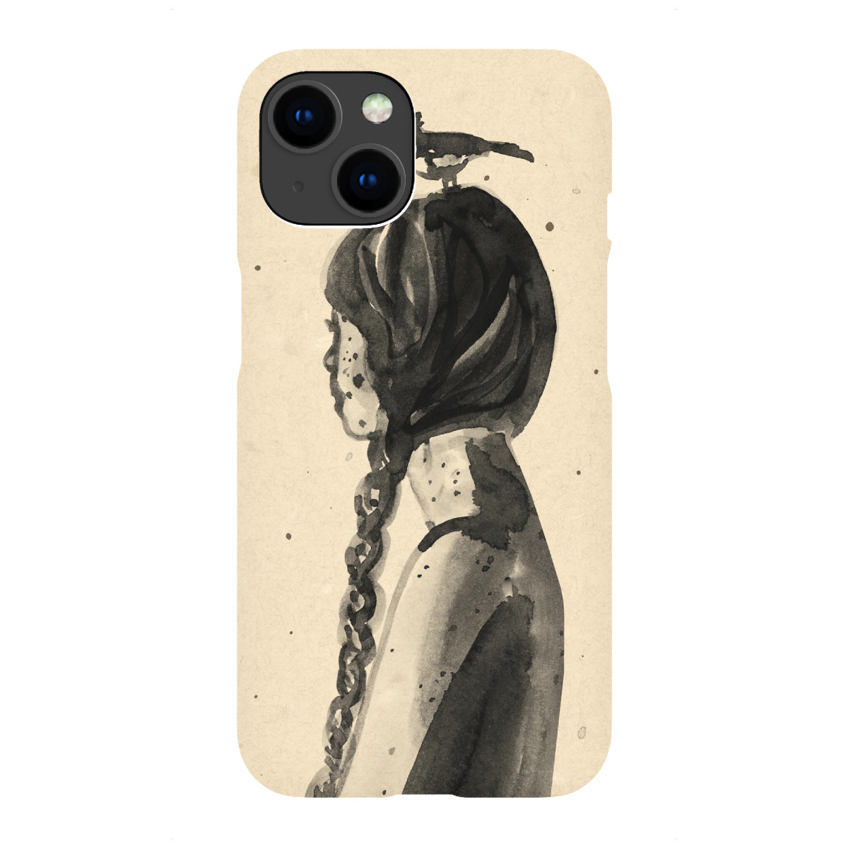 "Mädchen mit Vogel"für iPhone - Premium-Case Handyhülle artboxONE