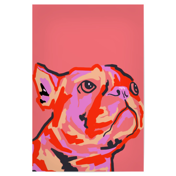 Poster "Pawsitiv geflickt" artboxONE - Tiere